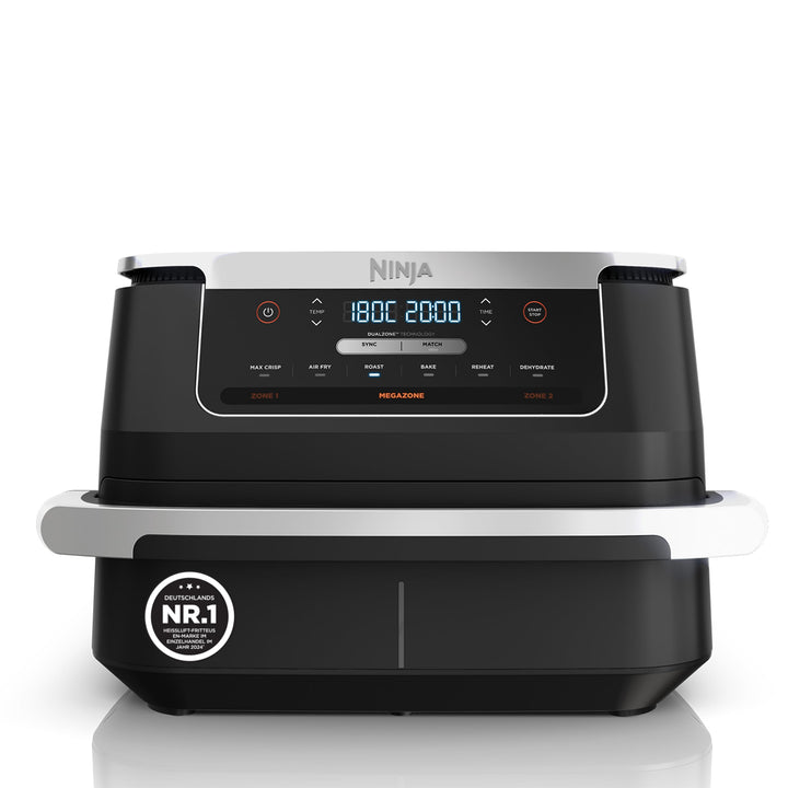 Ninja FlexDrawer Heissluftfritteuse (6 Liter), Schwarz. Dual Zone Air Fryer, grosse Schublade, 6-in-