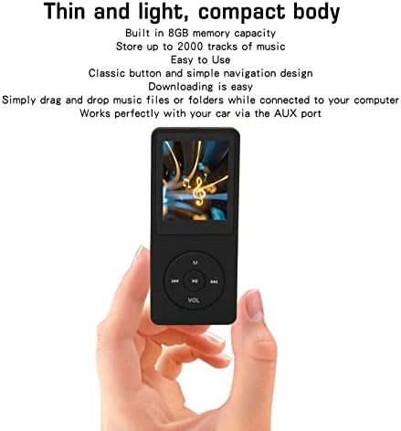 MP3-Player MP4-Player, MP3-Musik-Player mit Lautsprecher FM-Radio-Kopfhörer, Tragbarer Verlustfreier