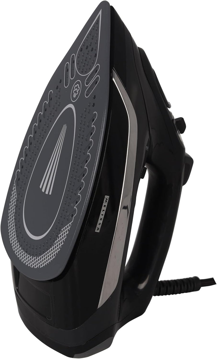 Melissa 16390057 Dampfbügeleisen 2500W – Keramische Bügelsohle, variabler Dampf 20-30 g/min, Trocken