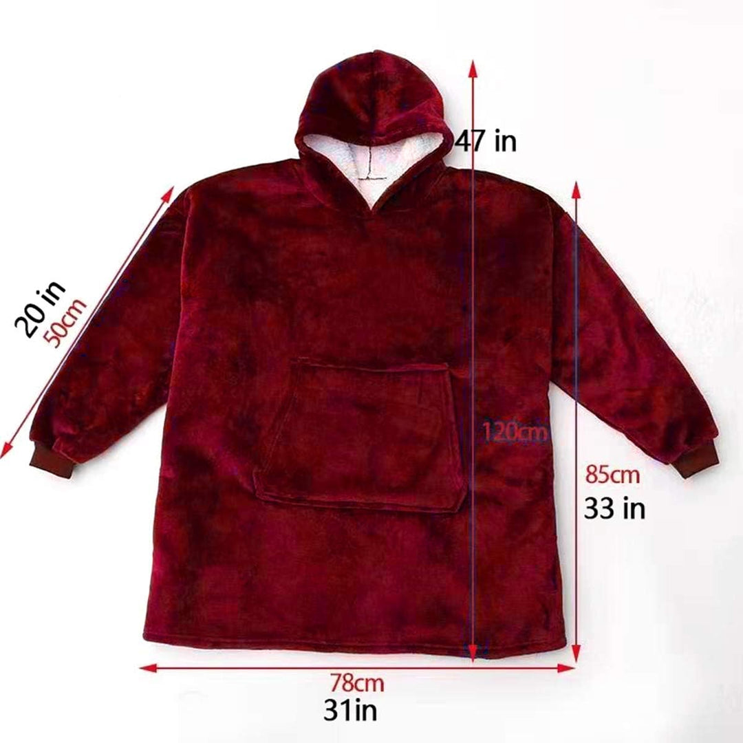 C hello cloud Oversized Hoodie Decke, Wearable Blanket Sweatshirt, Ultra Soft Sherpa Fleece Bequemer