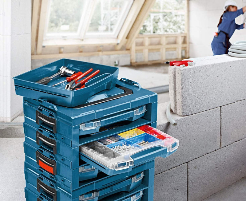 Bosch Sortimo i-BOXX Rack aktiv in schwarz | Werkzeugkoffer stapelbar Bosch | Werkzeugaufbewahrung S