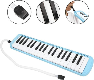 37 Tasten Melodica Pianica Tube Lange flexible Melodica Tube mit Mundstück Blowpipe Aufbewahrungstas