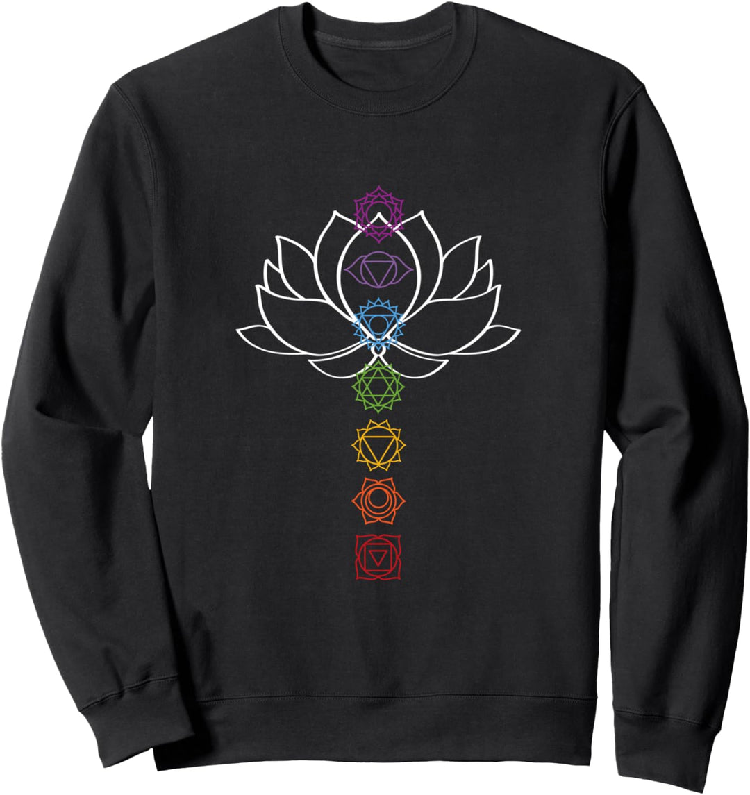 Spirituelles Zen Lotus Blume Chakren Ausgerichtet Yoga Sweatshirt