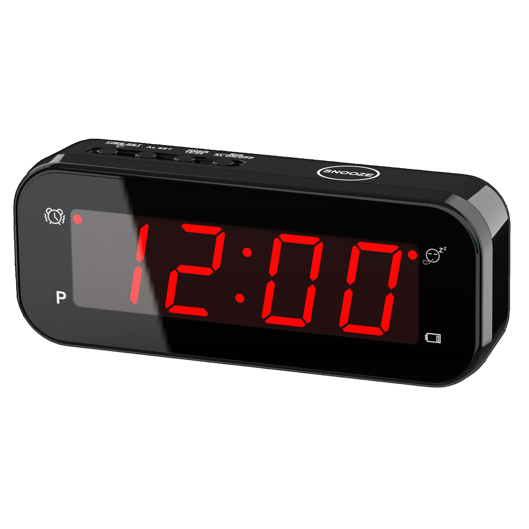 KWANWA Digitaler Reisewecker mit Temperaturanzeige – Batteriebetrieben, 3-stufige Helligkeit/Snooze/