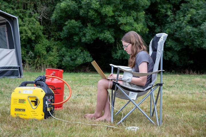 Champion 2200 "The Mighty Atom" (Dual Fuel LPG/Benzin-Generator, 2,2 kW, mit LED-Anzeigen, mit ECO-M