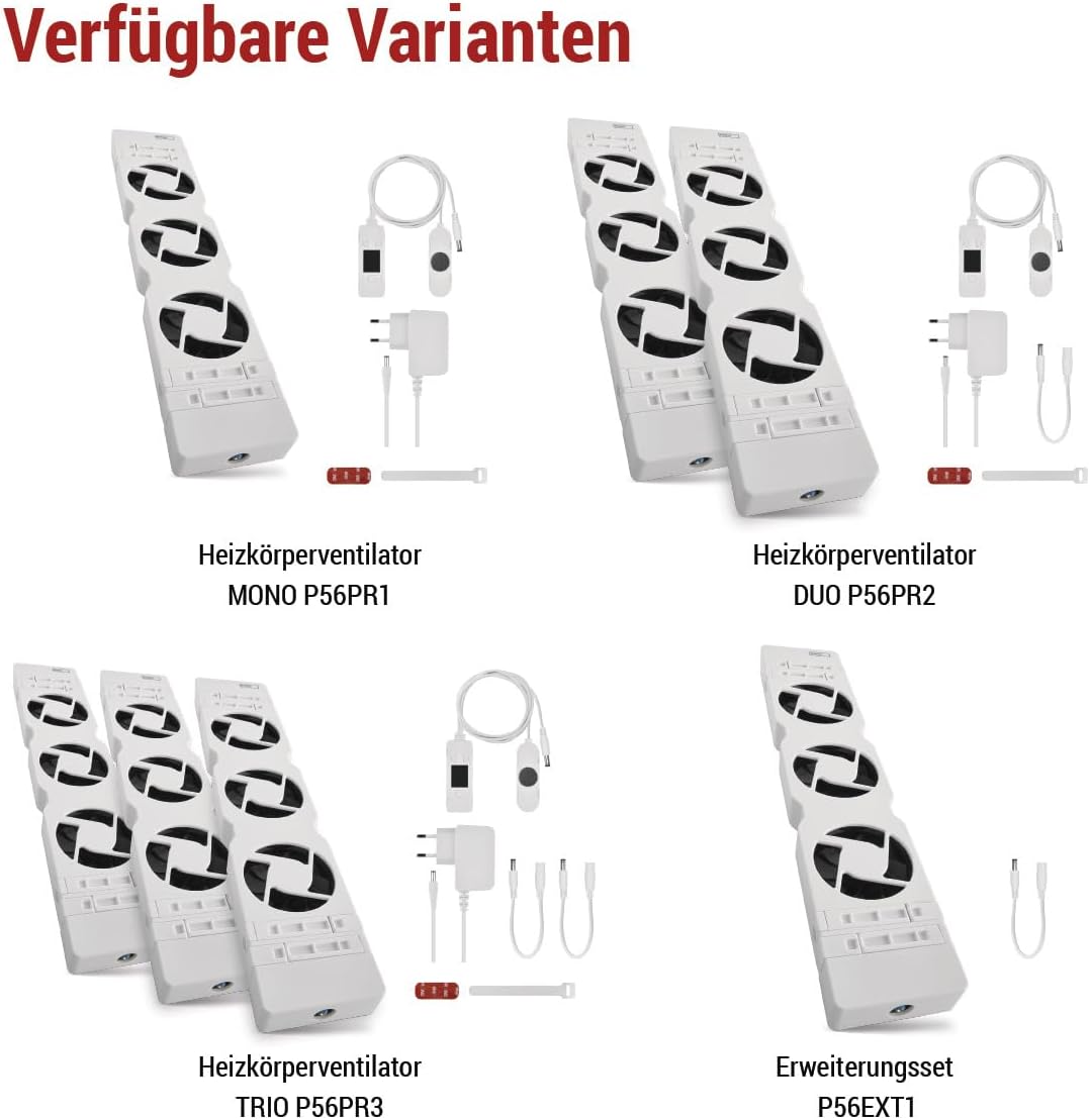 EMOS Heizung-Ventilator zum Sparen von Energie und Heizkosten, Starterset MONO, 1 Stück Heizgebläse