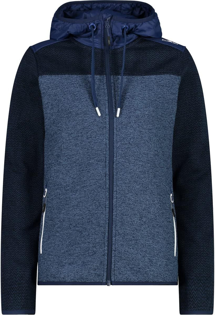 CMP Damen Hoodie Jacke Fleecejacke Fleecepullover 36 Blau/Organisch, 36 Blau/Organisch