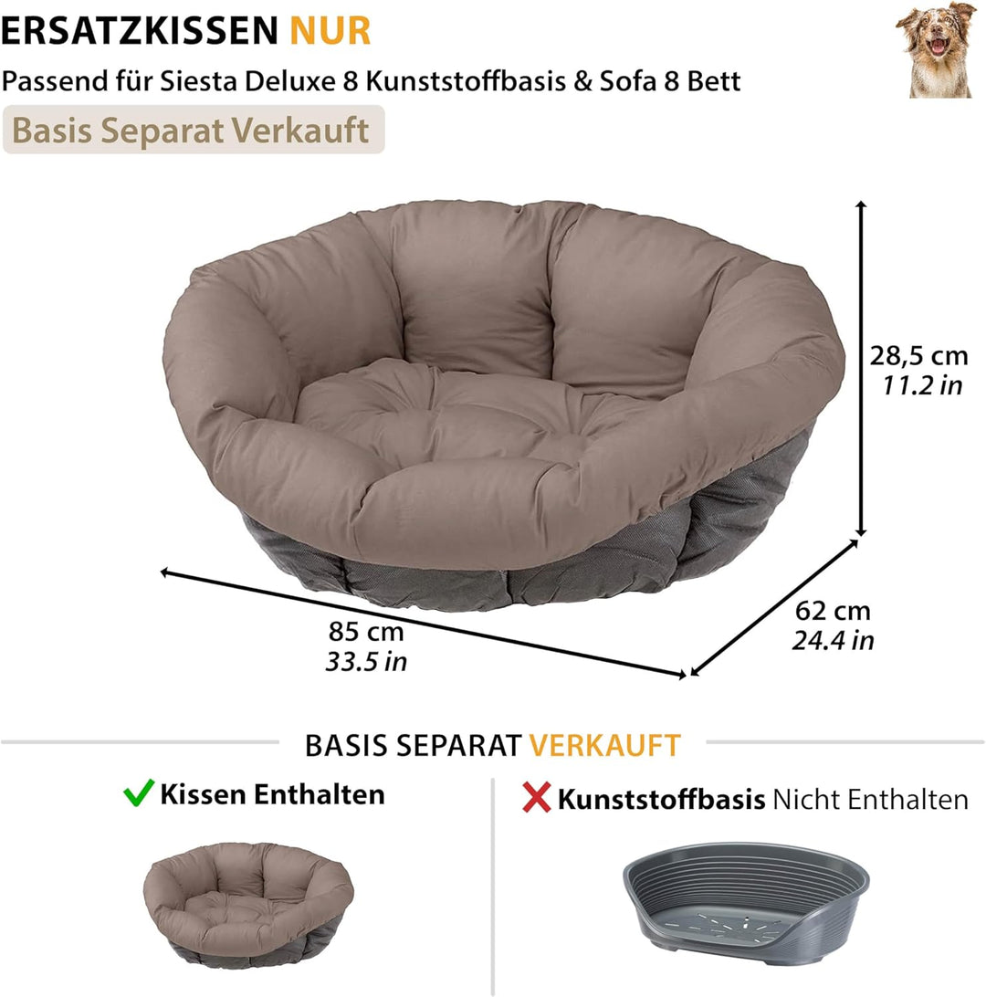 Ferplast Hundekissen, Hundebett und Katzenbett SOFA 'CUSHION 8 Kissen für Haustiere, gepolsterter Be