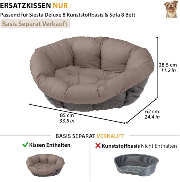 Ferplast Hundekissen, Hundebett und Katzenbett SOFA 'CUSHION 8 Kissen für Haustiere, gepolsterter Be