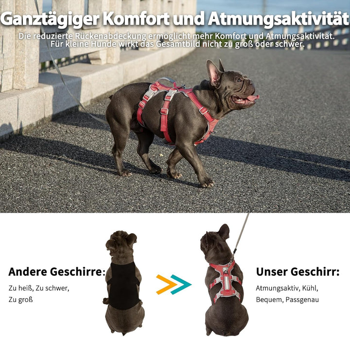 Huntboo Hunde Sicherheitsgeschirr, Rutschfestes Hundegeschirr Escape Proof, Reflektierendes Geschirr