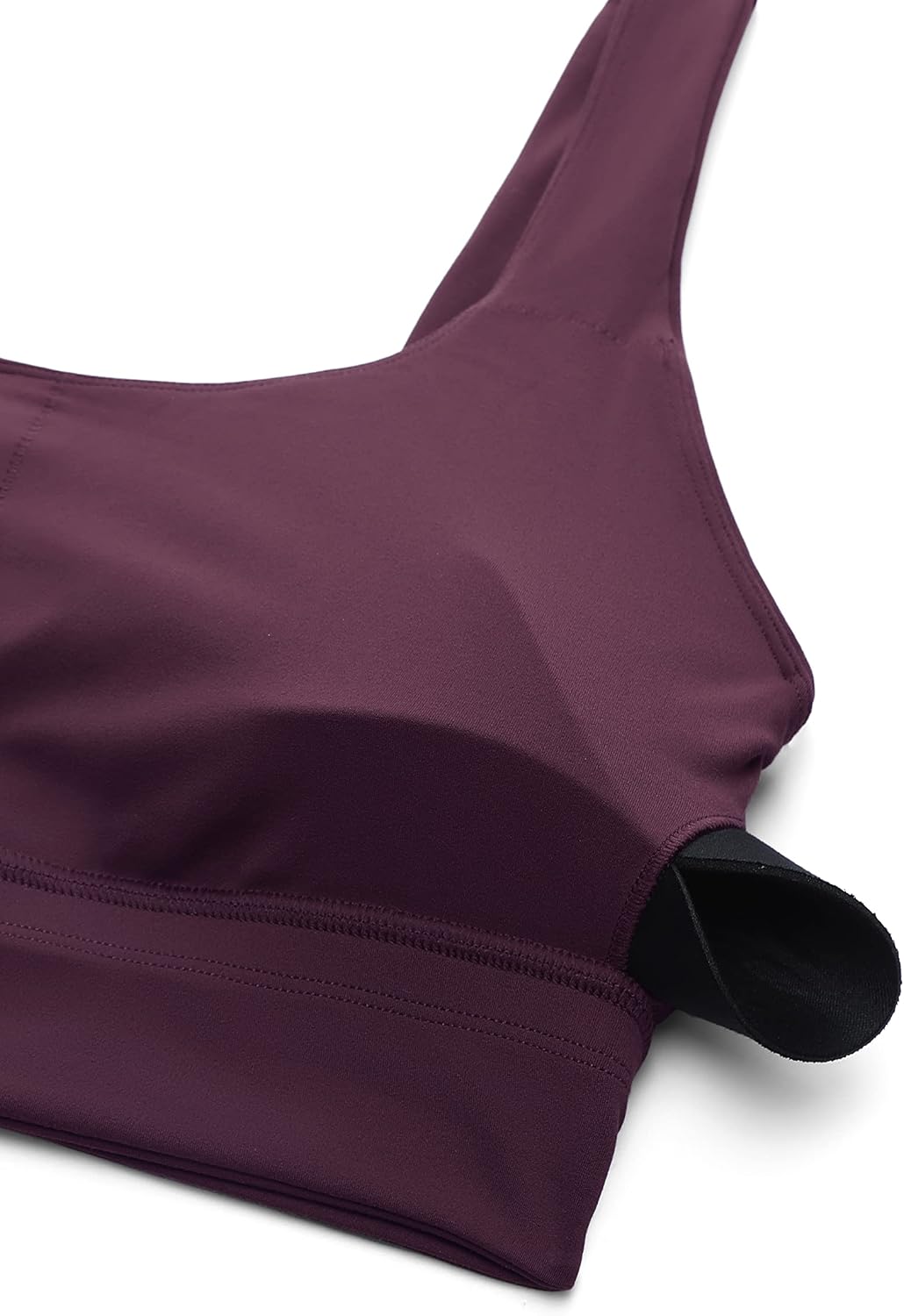 CRZ YOGA Damen Butterluxe Sport BH U Back Ohne Buegel Grosse Brüste Fitness Yoga BH Top S Dunkellila