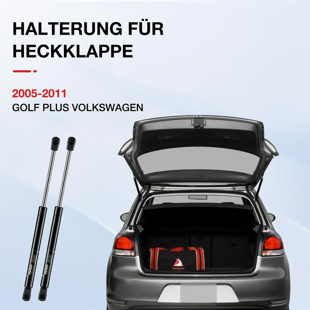 Vepagoo 2 Heckklappendämpfer Gasfeder für 2005-2013 Golf Plus 5M1 521 Alle Motoren Schrägheck Koffer