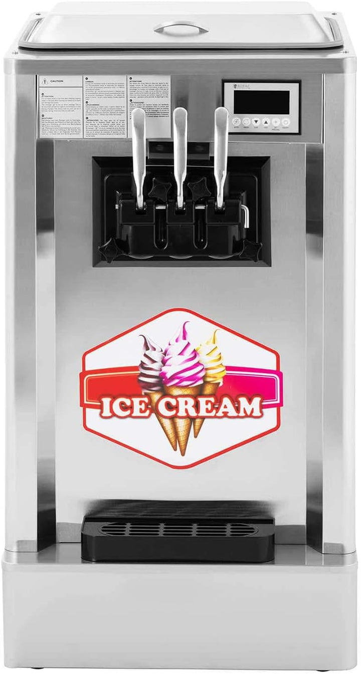 Royal Catering RCSI-18 Softeismaschine 1640 W 23 l/h 3 Geschmacksrichtungen Gastro professionelle So