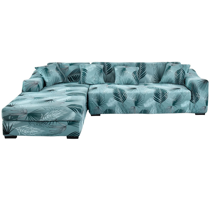 ShowyLive Sofa Überzug Ecksofa L Form Couch Überzug 2er Set Elastische Stretch mit 2 Stück Kissenbez