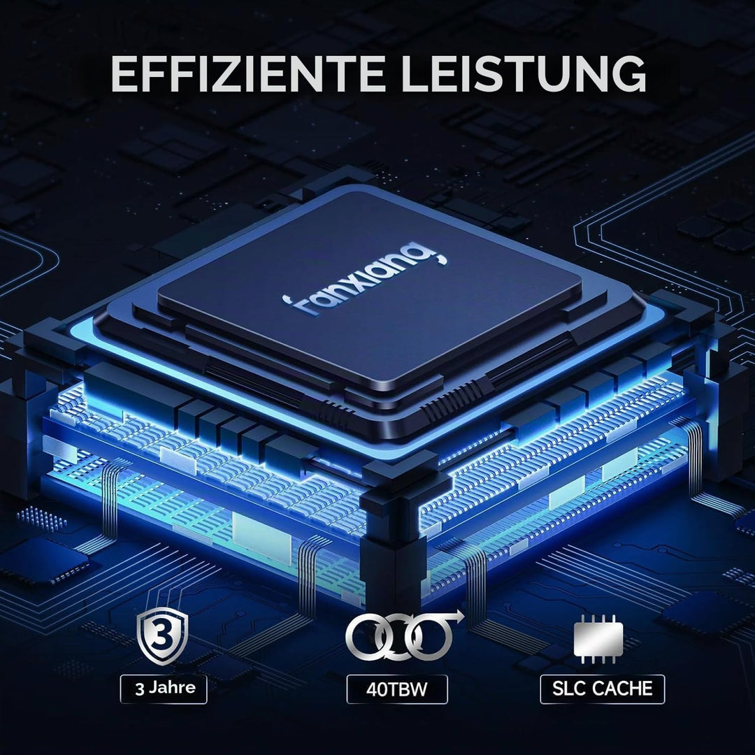 fanxiang M.2 SATA SSD 512GB 2280 Interne Festplatte mit SLC Cache, Hochgeschwindigkeits SSD M2, Lese