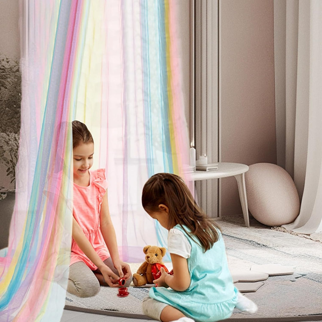 Forhome Betthimmel Mädchen, Regenbogen Baldachin Kinderzimmer, Hängendes Mückennetz Bett - Himmelbet