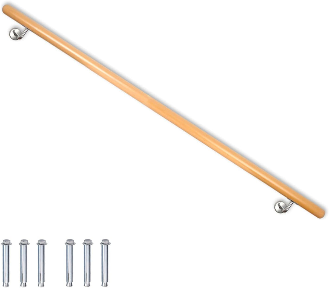 Buche Holz Handlauf Treppengeländer Geländer für Treppe Treppe Wandhandlauf Wand Treppe seitliche Mo