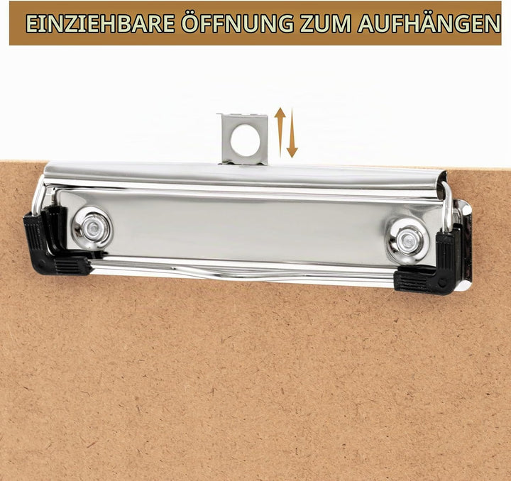 Srvnpioy Klemmbrett DIN A3, 2 Stück, aus MDF-Holzfaser, zum Schreiben, Malen, Skizzieren oder Zeichn