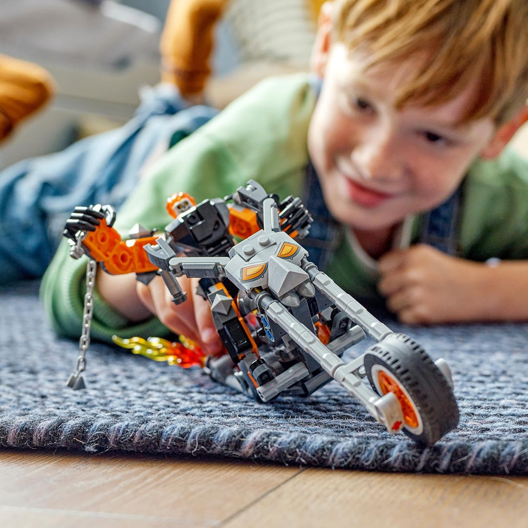 LEGO 76245 Marvel Ghost Rider mit Mech &amp; Bike, Superhelden Motorrad Spielzeug zum Bauen mit Kette un