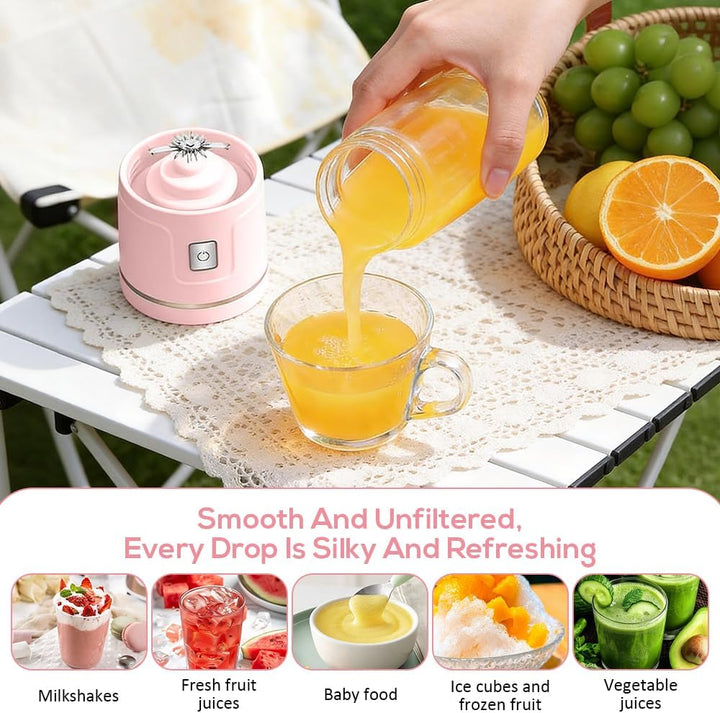 Tragbarer Mixer, 450ml Mini Mixer, 38-Blatt Elektrischer Saftpresse, Mixer Smoothie Maker, USB Wiede