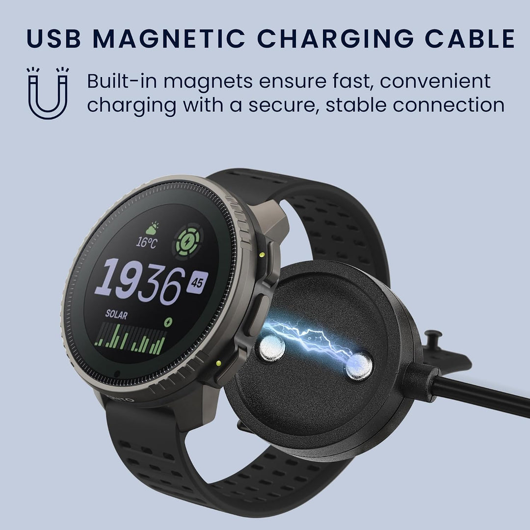 kwmobile USB Kabel Charger kompatibel mit Suunto Vertical/Race S/Ocean Ladekabel - Smart Watch Ersat