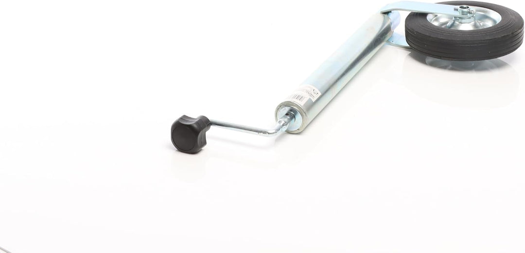 Wiltec Anhänger Stützrad mit 362 kg Stützlast ø48 mm, Bugrad mit Kurbel, Anhängerrad, Abstellstütze