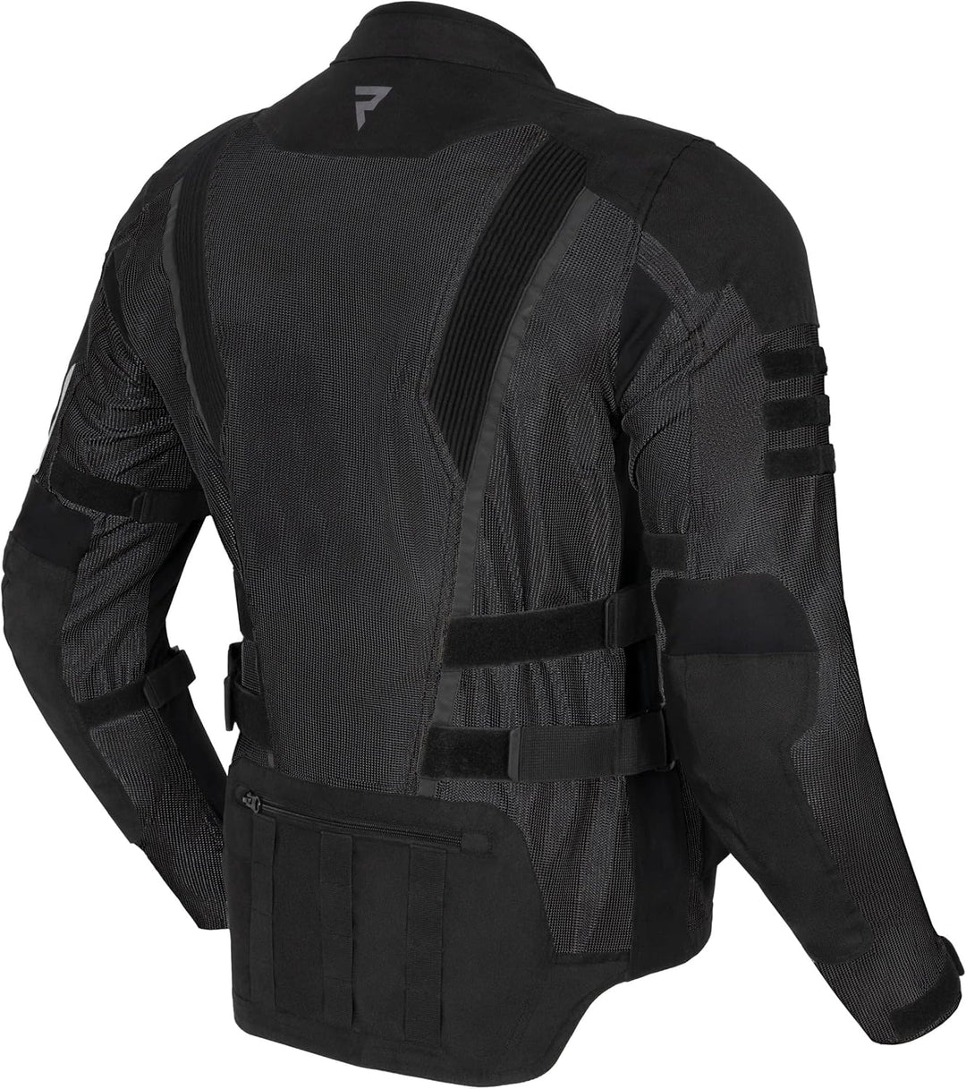 REBELHORN Scandal II Motorradjacke Herren | Textile | Ellbogen und Schulterprotektoren | Grosse Mesh