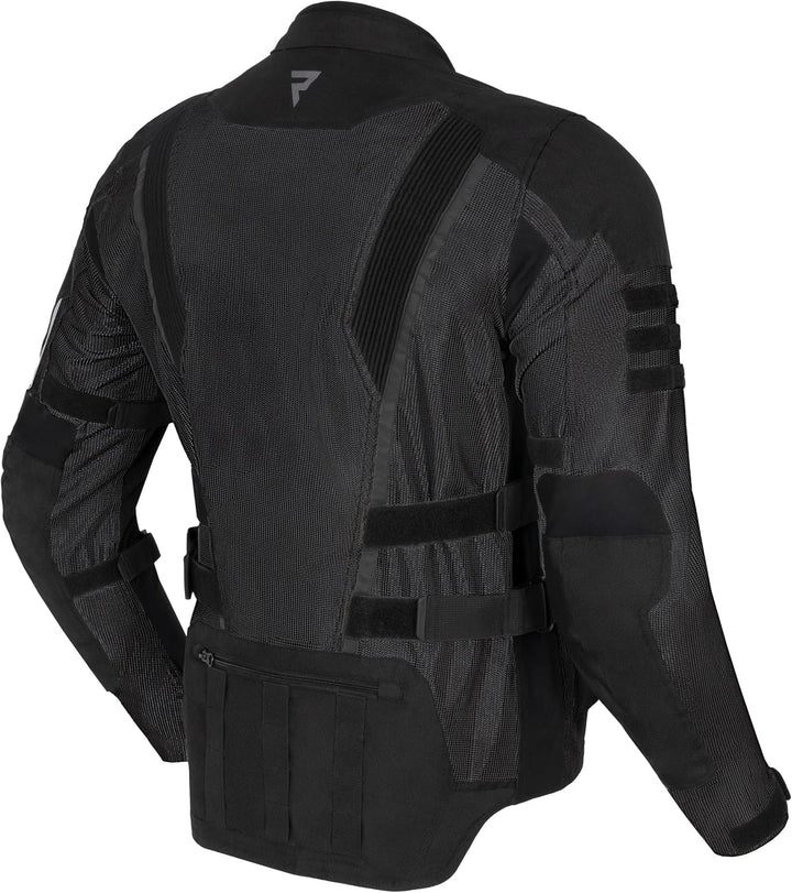 REBELHORN Scandal II Motorradjacke Herren | Textile | Ellbogen und Schulterprotektoren | Grosse Mesh