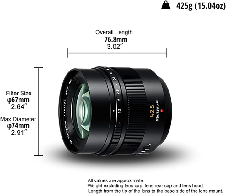 Panasonic H-NS043E LEICA DG NOCTICRON 42,5 mm/F1.2 ASPH. Objektiv, dualer Bildstabilisator Dual I.S.