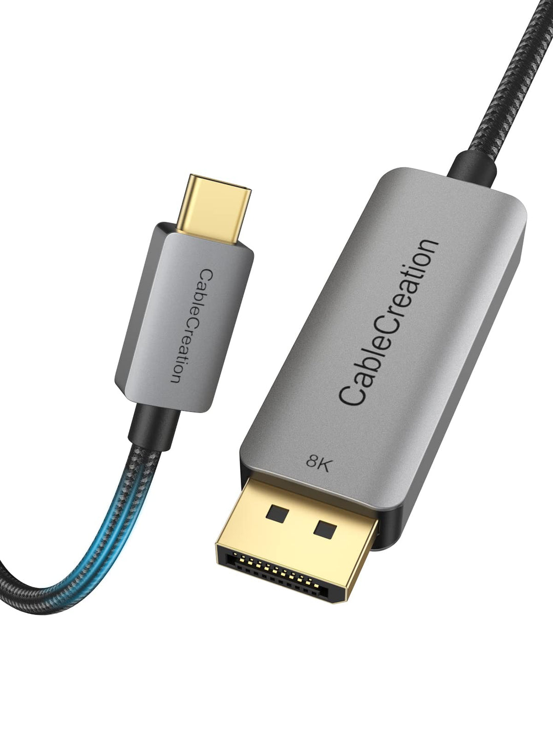8K USB C auf DisplayPort Kabel 1.8 m, CableCreation Typ C (Thunderbolt 3) auf DP 1.4 Kabel, 32,4 Gbp