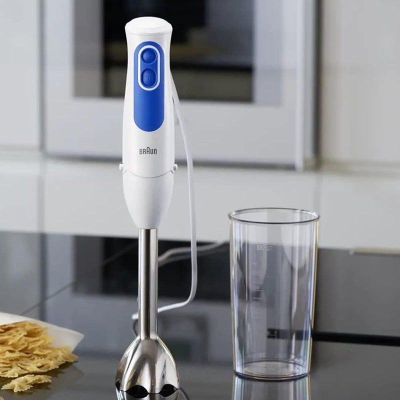 Braun Stabmixer MQ 3000 Smoothie+ – MultiQuick 3 Pürierstab mit Edelstahl Mixfuss, 700 Watt, inkl 60