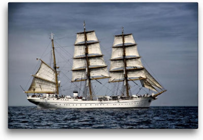 Premium Textil-Leinwand 45 x 30 cm Quer-Format Gorch Fock | Wandbild, HD-Bild auf Keilrahmen, Fertig