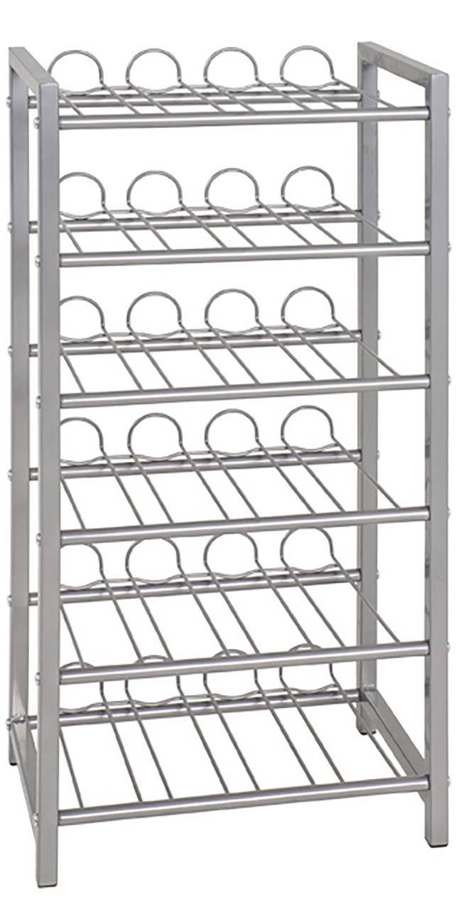 HAKU Möbel 38709 Flaschenständer, 22 x 34 x 72 cm, alu 34 x 22 x 72