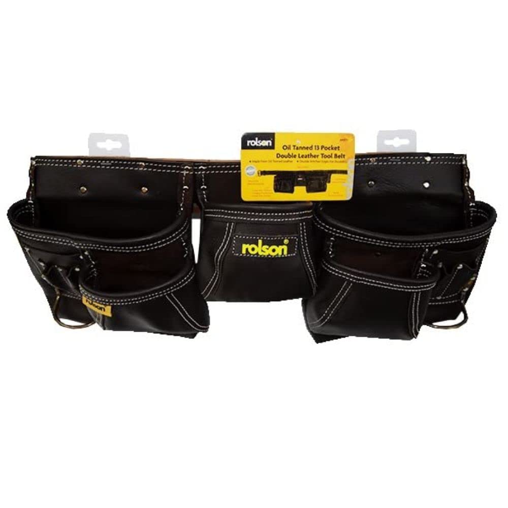 Rolson 68870 Twin Pocket Single Werkzeug Gürtel – Braun