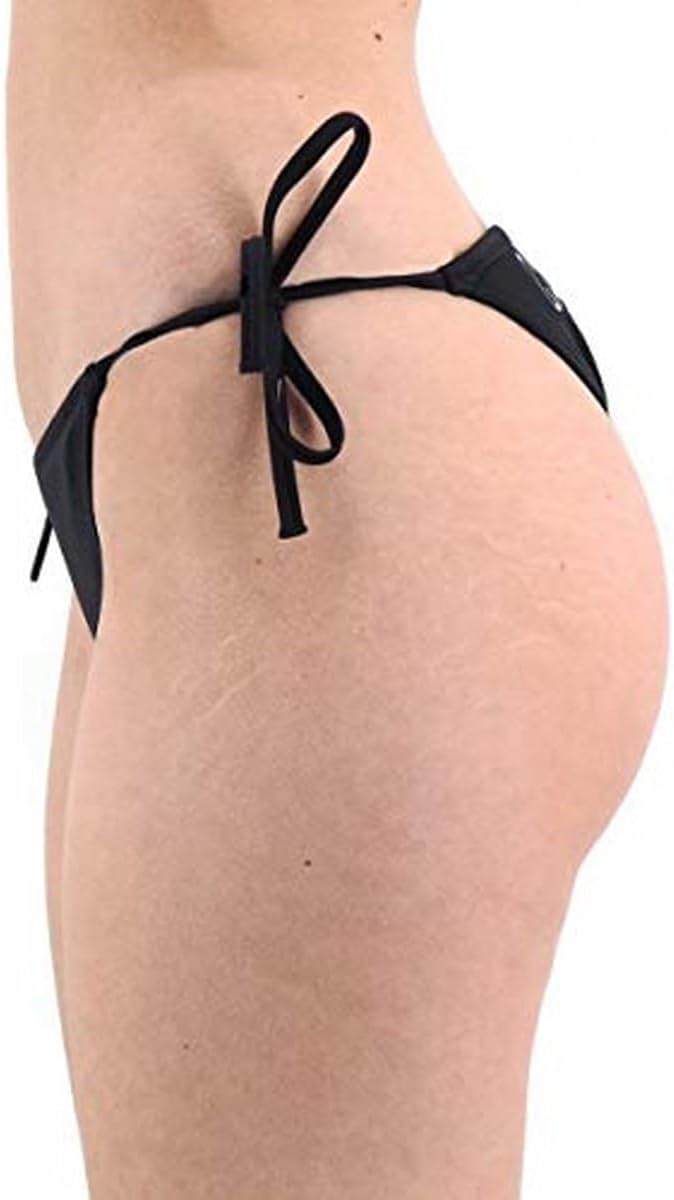 Calvin Klein Damen String Side Tie Cheeky Bikini String-Seitenschnürung L Schwarz (Pvh Black), L Sch
