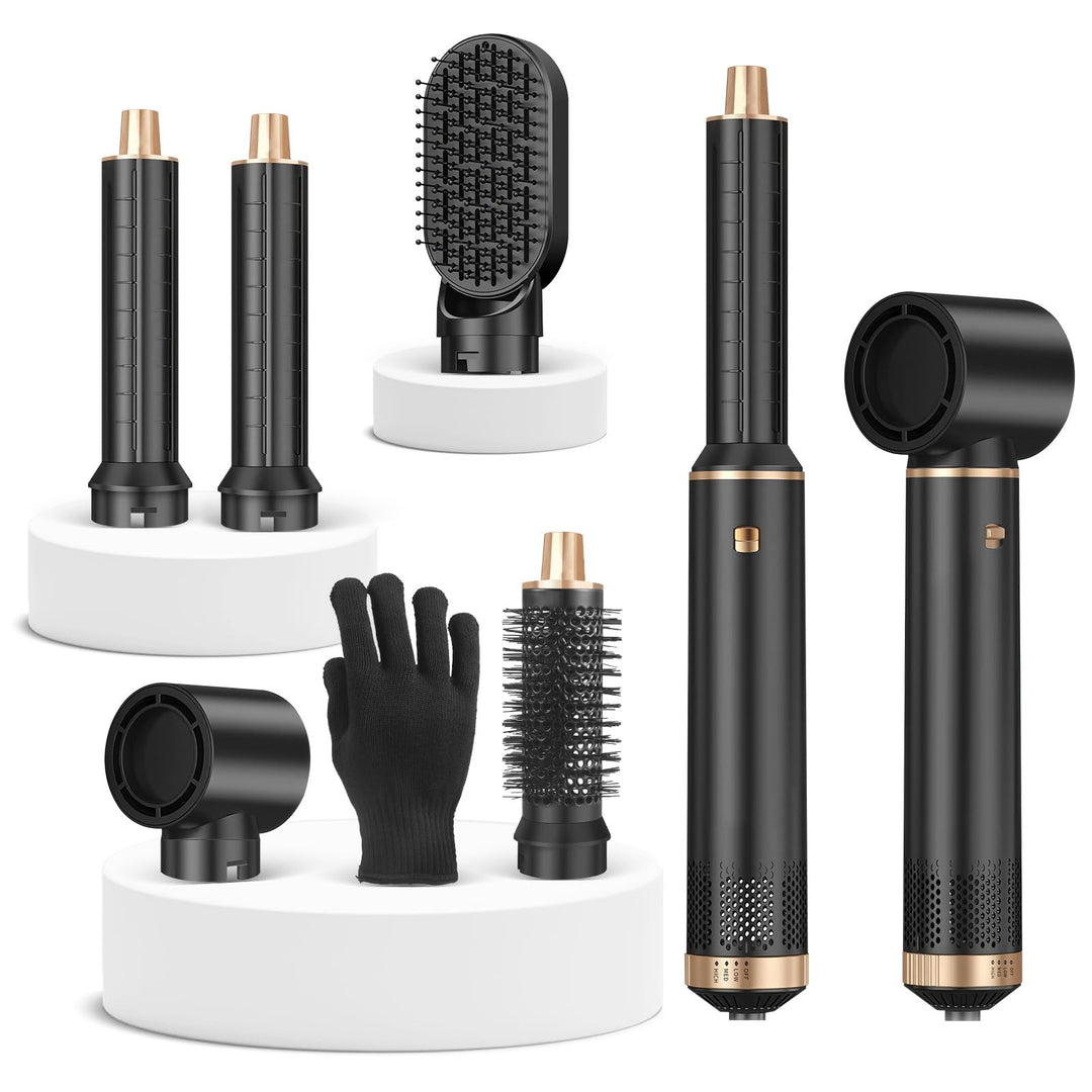 Hairstyler 5 in 1 Sendowtek, Multi Airbrush Haarstyler 1000W Airstyler Haarstyling Geräte 3 Temp Aut