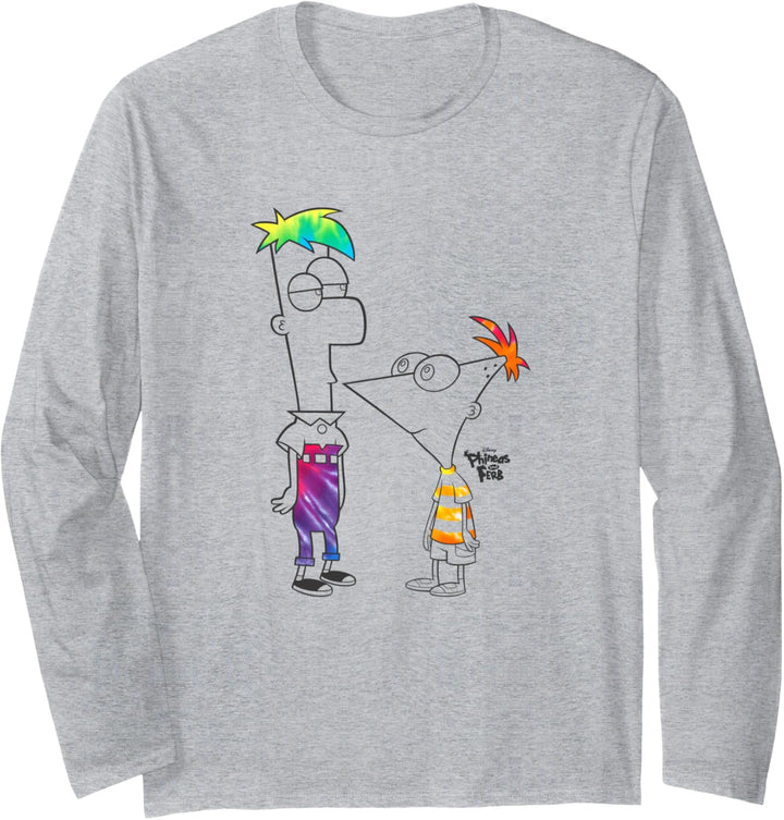 Disney Phineas und Ferb Boys of Tie Dye Langarmshirt