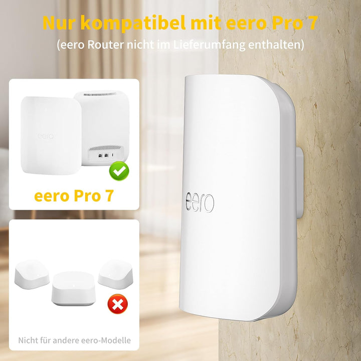 eero Pro 7 Wandhalterung, Stabilem ABS-Halterung mit Kabelmanagement für eero Pro 7 Triband-Mesh-WiF