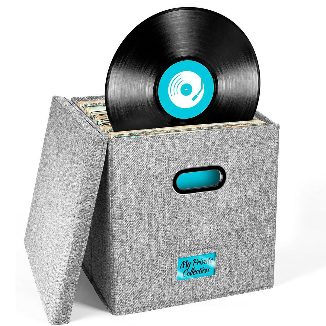 Schallplatten-Organizer-Aufbewahrung, dekorative Umzugsbox - Robuster tragbarer Schallplattenhalter