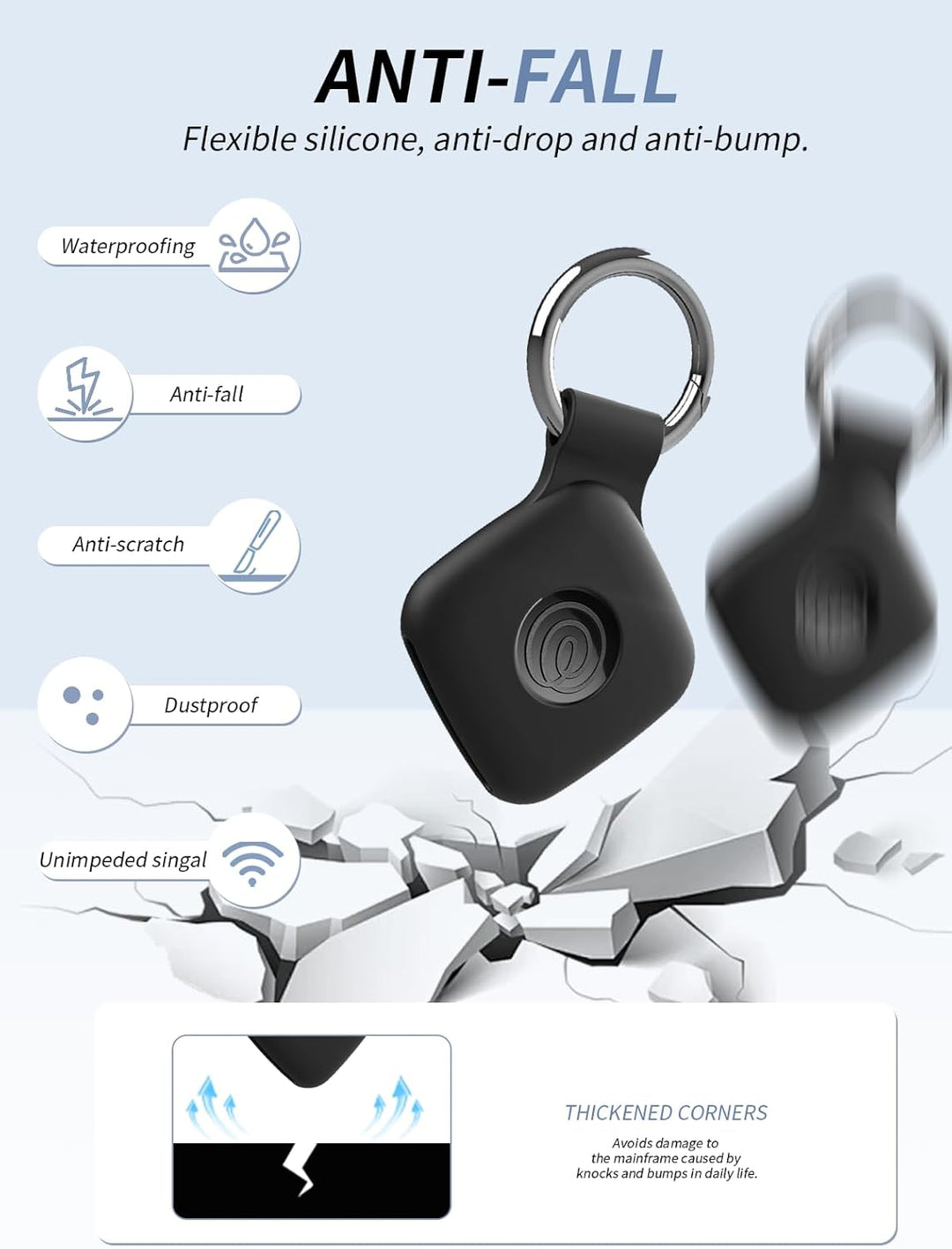 4 Stück Schutzhülle für Tile by Life360 Mate - Tracker hülle, Wasserdicht. Langlebig, Leichtgewichti
