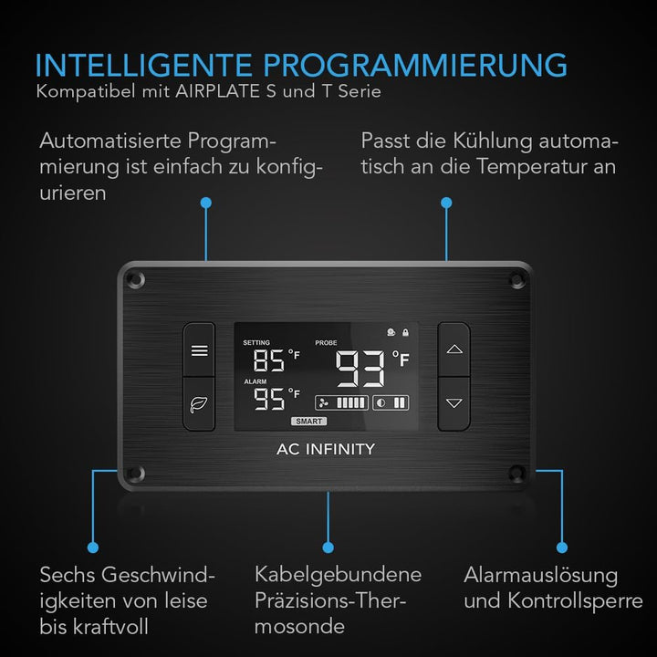 AC Infinity airplate T3, leise Kühlung Fan System mit Thermostat Kontrolle, für Home Theater AV Schr