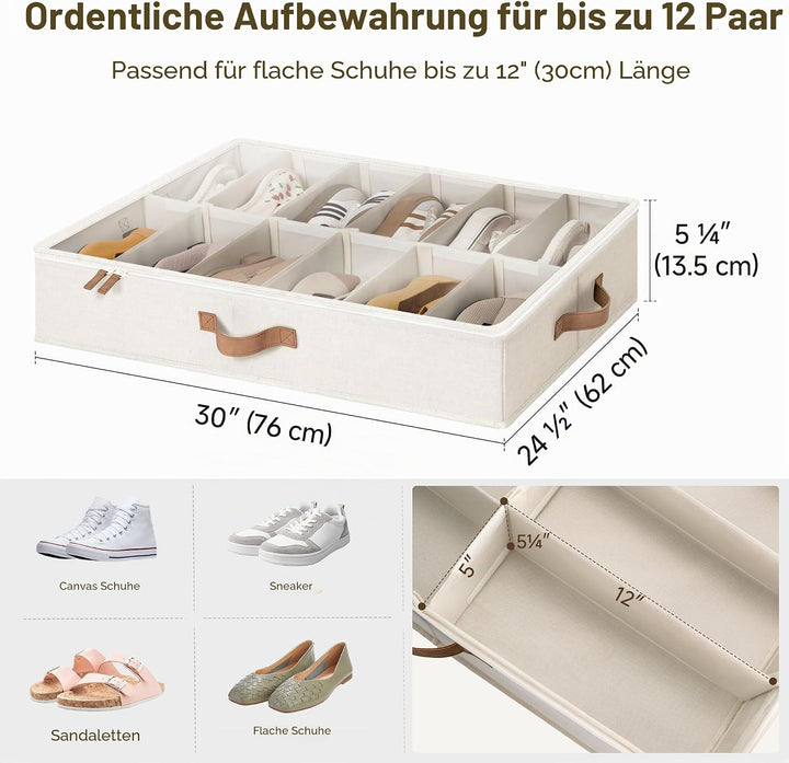 StorageWorks Aufbewahrungsboxen unter dem Bett, robuste Unterbett Aufbewahrungsbox für Kleidung, gro