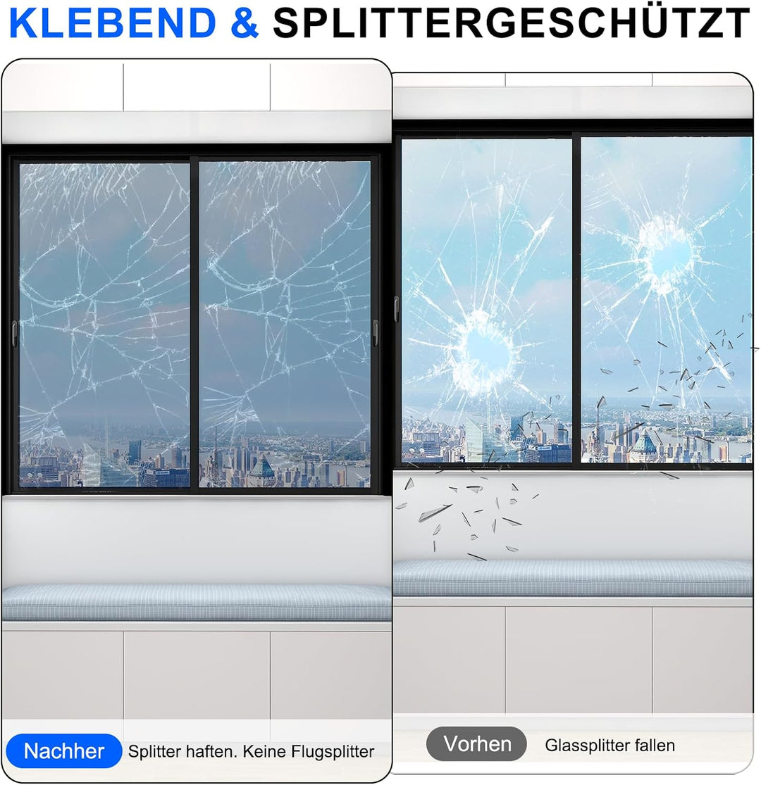 Ohmywor Fensterfolie Sonnenschutz Selbsthaftend Sichtschutz Hitzeschutz Fensterfolie von Aussen Durc