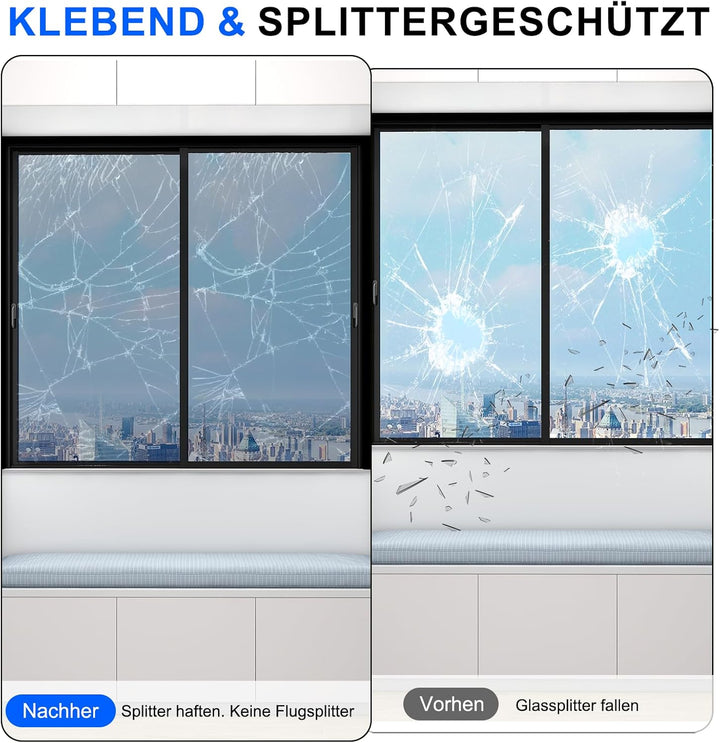 Ohmywor Fensterfolie Sonnenschutz Selbsthaftend Sichtschutz Hitzeschutz Fensterfolie von Aussen Durc