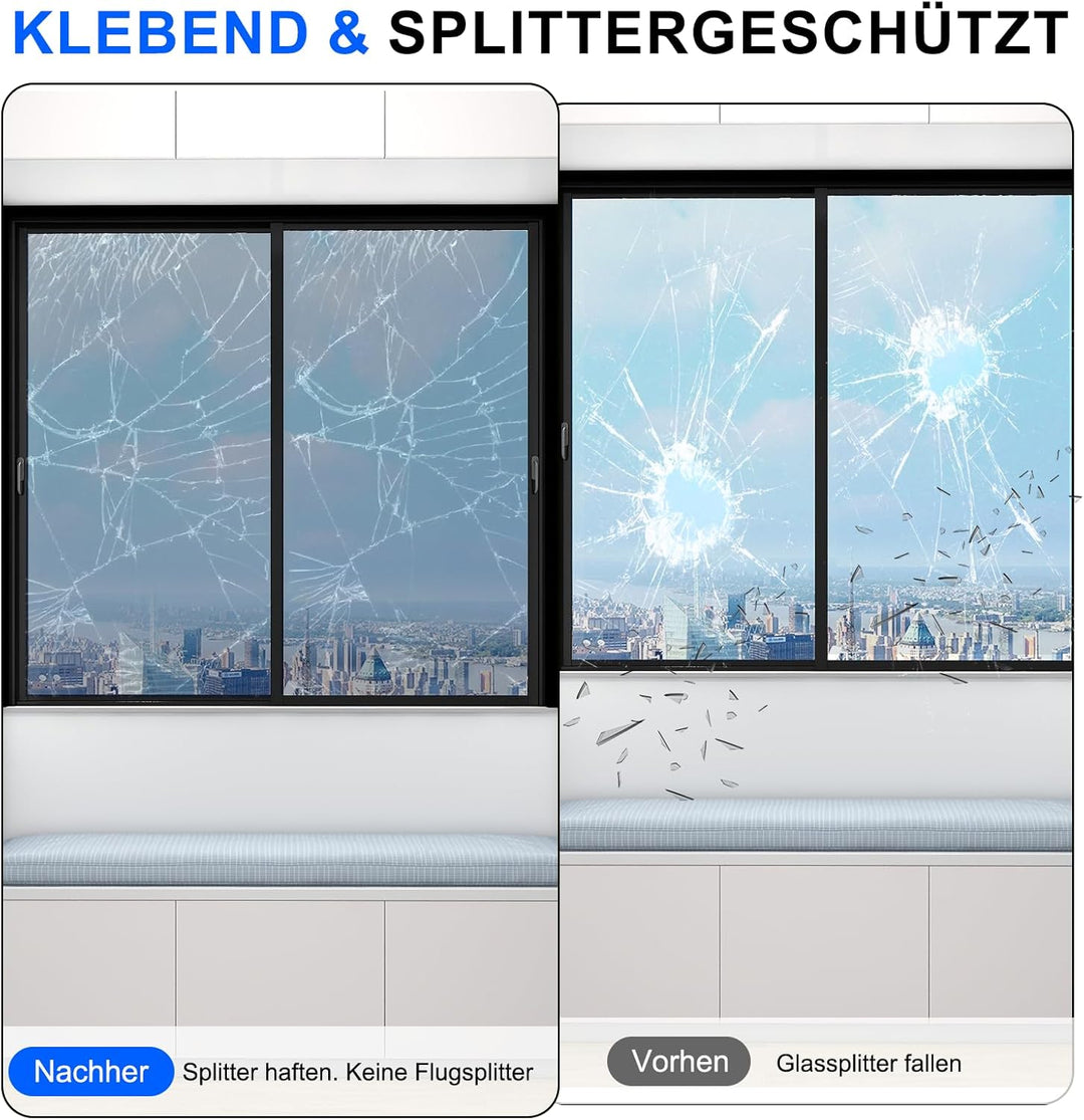 Ohmywor Fensterfolie Sonnenschutz Selbsthaftend Sichtschutz Hitzeschutz Fensterfolie von Aussen Durc