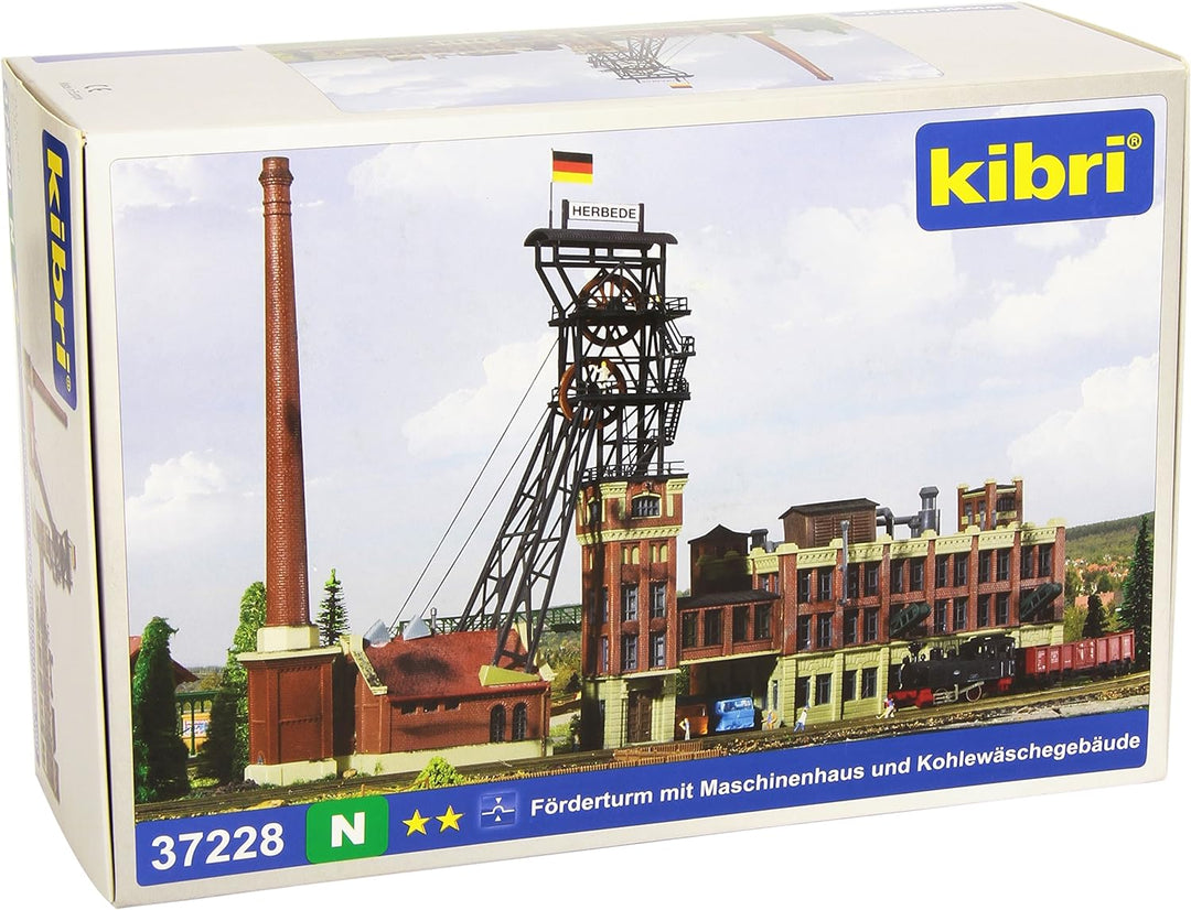 Kibri 37228 - N Förderturm mit Maschinenhaus und Kohlewäschegebäude