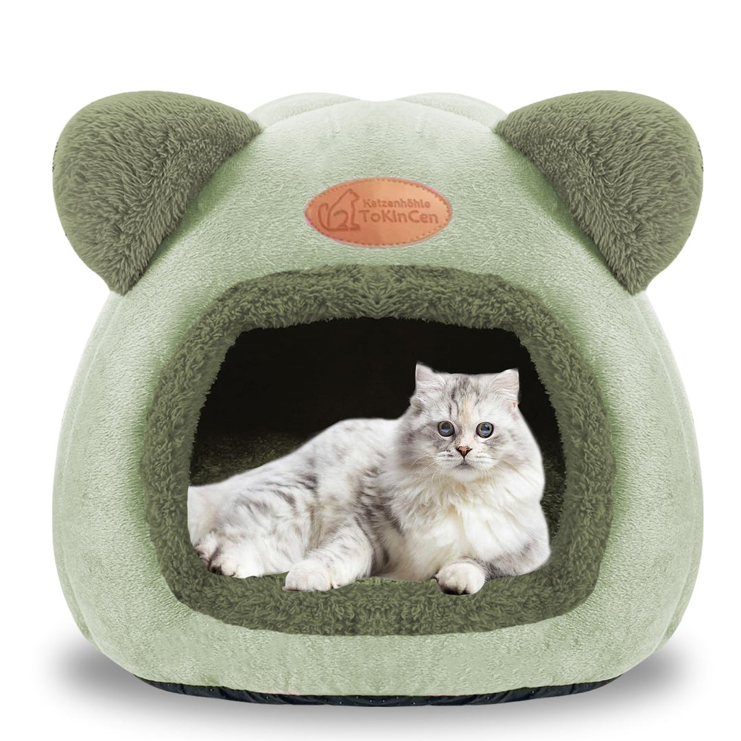 Katzenhöhle Katzenbett Waschbares Katzenhaus Haustierbett Weiches Komfort Zelt Katzenstreu Bett Warm