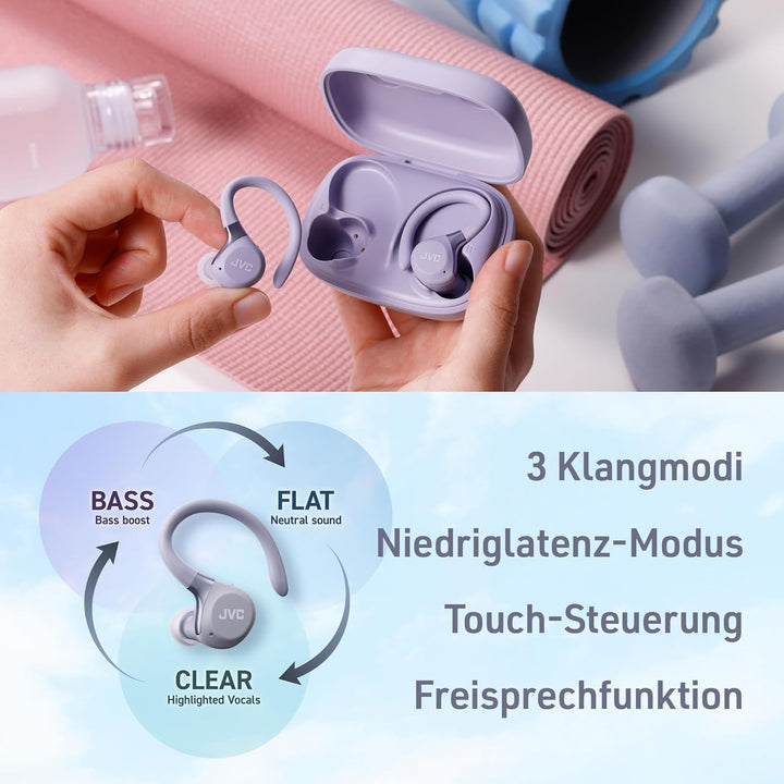 Fitness Series True Wireless Sport-Kopfhörer mit verstellbaren Bügeln, Active Noise Cancelling, Umge