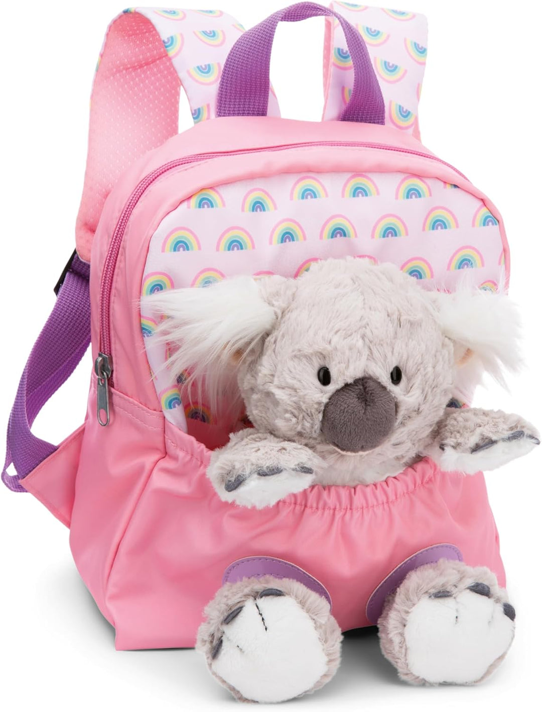NICI Kinderrucksack rosa 2 in 1 mit Kuscheltier Koala 25cm - Kindergartenrucksack Mädchen & Jungen -