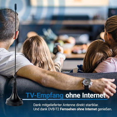 Set-ONE EasyOne 740 HD DVB-T2 Receiver, Freenet TV (Private Sender in HD), Full-HD 1080p, HDMI, USB